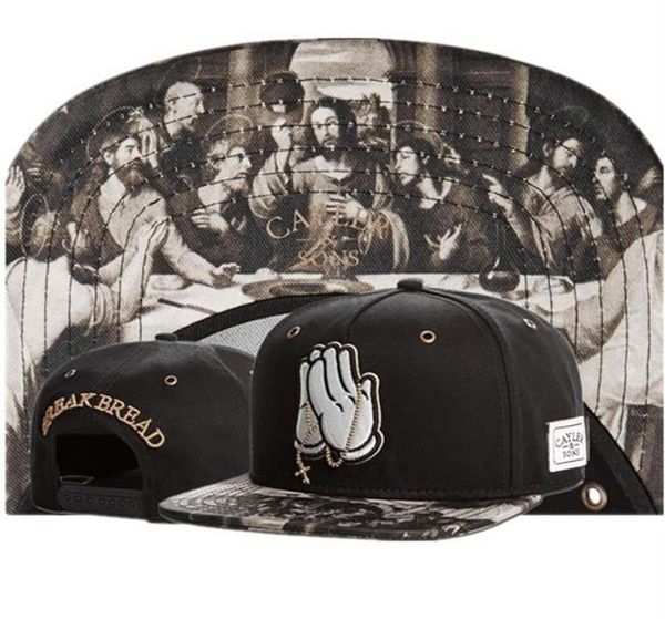 Oğullar Break ekmek tanrısı dua beyzbol kapakları toucas gorros hip hop spor chapeu de sol swag erkekler kadınlar snapback şapkalar289v4046945