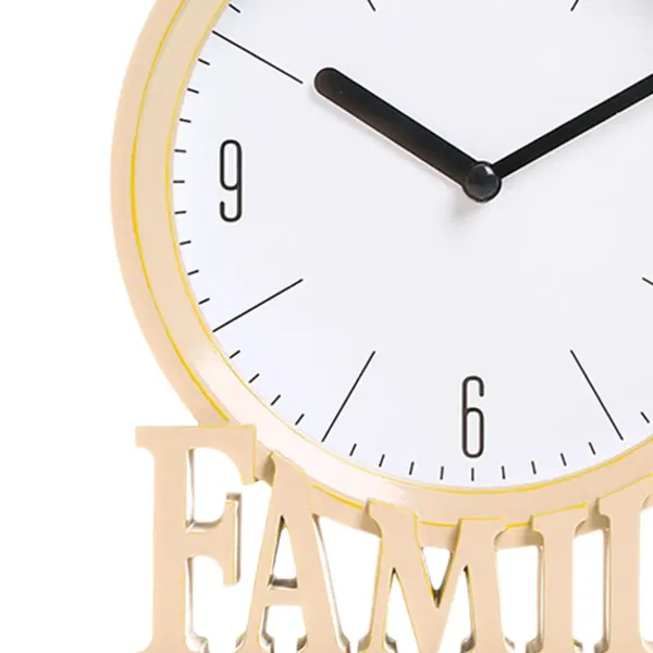 Настольные часы Настольные часы без тикания на батарейках Лофт семейные декоративные офисные полки бежевого цвета