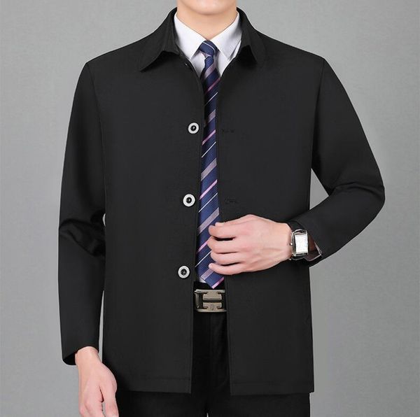 Jaqueta solta masculina de negócios, blazer social, cor sólida, fina, casual, casaco masculino, primavera, outono, vestido de escritório, roupa externa