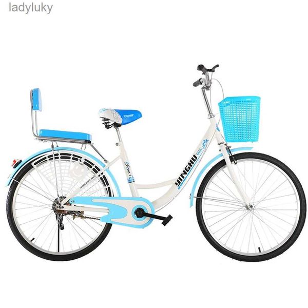 Fahrräder 24 Zoll Single Speed Erwachsene Fahrrad Pendler Fahrräder Kohlenstoffstahl Fahrrad Empfindliche Bremse Bequemer Sattel Anti-Rutsch-PedalL240105