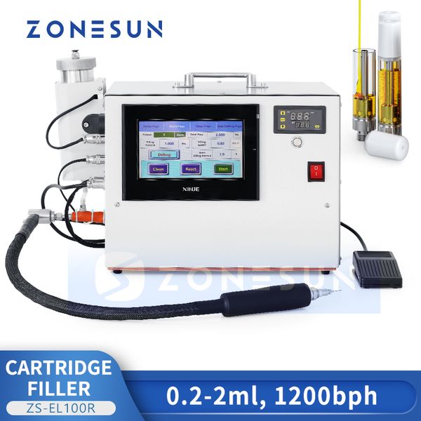 Zonesun ZS-EL100R máquina de enchimento suco líquido cartucho óleo atomizador frasco seringa portátil pequena produção