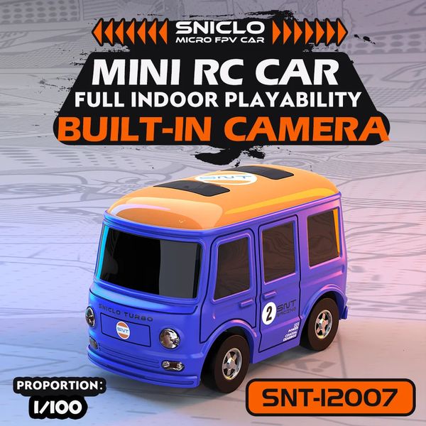 SNICLO Q38-T1 RTR 2,4 GHz 1/100 RC MINI Micro Elektrische Fernbedienung Modell Auto Simulation Bus Erwachsene Kinder Schreibtisch Spielzeug mit FPV 240105