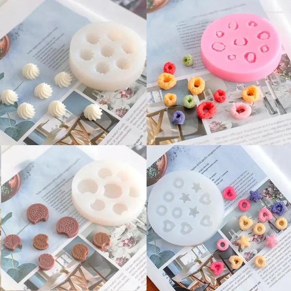 Stampi da forno Stampi per torte in silicone Biscotti Stampo per ciambelle alla crema piccola Dessert fai da te Aroma creativo Accessori per la decorazione di candele