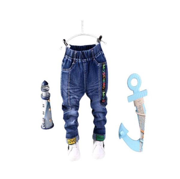 2023 NUOVA Primavera autunno Moda Ragazzi Jeans Bambino casual Fibbia di colore Pantaloni Bambini Elasticità Jean Boy Pantaloni Autunno Bambini Denim 13110270