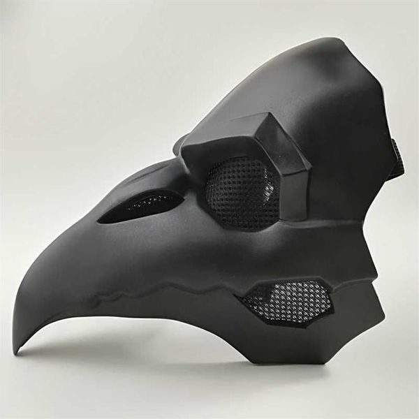 Crow Reaper Nevermore Haut Schwarze Masken Reaper Plague Doctor Maske Vögel Lange Nase Punk Crow Retro Rock Cool OW PVC Typ Punk Mask2101