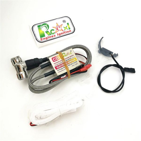 Rcexl cdi de ignição dupla com plugues cm6 90/120 graus/sensor hall para motores retos/tipo v dle111 peças de drone rc