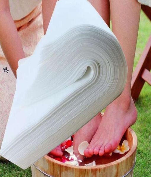 1000 peças toalhas de loja descartáveis brancas toalha de fibra reciclada para massagem nos pés banho salão de beleza suprimentos para casa 7078595