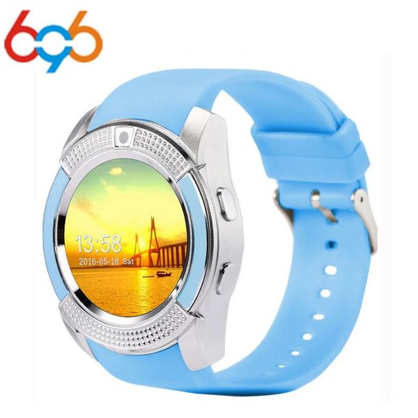 Orologi 696 V8 Smart Watch Bluetooth Life Smartwatch impermeabile Touch Screen Orologio da polso con fotocamera/Slot per scheda SIM Orologio MTK6261D