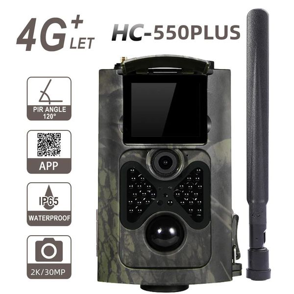 Outdoor 4G 30MP Infrarossi 2K Spettacolo dal vivo APP Trail Camera Servizio cloud Visione notturna Telecamere da caccia selvaggia PoTraps 240104