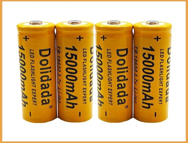 6 Stück hochwertige 15000 mAh 37 V 18650 Lithium-Ionen-Batterien, wiederaufladbarer Akku für LED-Taschenlampe, Elektronik, Orange2322055