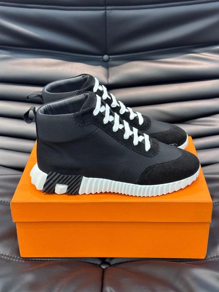 Neue luxuriöse, berühmte Design-Herren-Sneaker-Schuhe, weiß, schwarz, Kalbsleder, Wildleder, Sport-Ziegenleder, helle Sohle, hohe Stiefel, Trainer, lässiger Wanderschuh B30, Wanderschuh