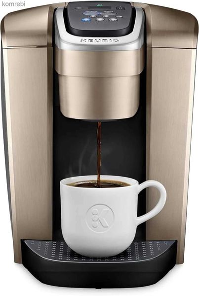 Cafeteiras K-Elite de dose única K-Cup Pod Cafeteira Ouro escovado | EUA | NOVOL240105