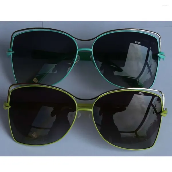 Óculos de sol mix atacado 2024 mais vendido moda vintage óculos de sol mulheres borboleta gafas feminino mulher verde