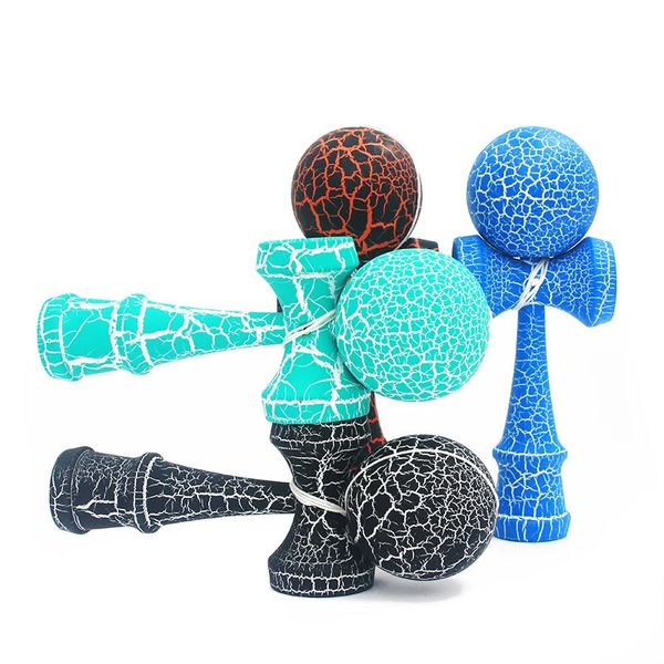 test Holzsportspielzeug Kendama Outdoor-Spielzeugbälle Zwei Farben Crack Buchenholz Kinder Erwachsener Sportball Gesunde Outdoor-Übungen 240105