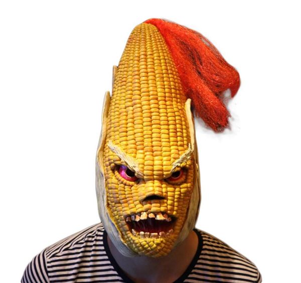 Маска на всю голову кукурузы, страшная реалистичная маска для взрослых Laetx, вечерние маски на Хэллоуин, нарядное платье, вечерние маскарадные маски, косплей костюм6791431