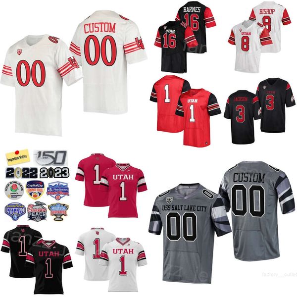 Stitch Football College Utah Utes 16 Bryson Barnes Jerseys Mens ProSphere 1 Jaylon Glover 28 Sione Vaki 10 Money Parks 3 Ja'Quinden Jackson 8 Cole Bishop University