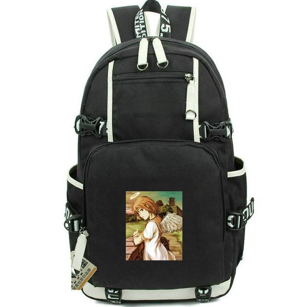 Zaino Ailes Grise Zaino Haibane Renmei Borsa da scuola Charcoal Feather Federation Zaino con stampa Zaino casual Zaino per computer