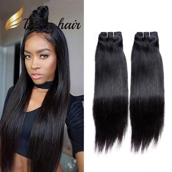 Schussfäden Bella Hair2 Bundles zum Verkauf in natürlicher Farbe 9a brasilianische Echthaarverlängerung 10 24 Doppelschuss gerade Julienchina Freeshipping