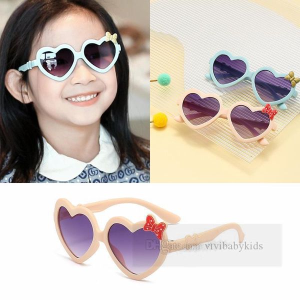 Meninas bolinhas arcos impressos óculos de sol crianças amor corações quadro uv400 praia eyewear 2024 crianças protetor solar óculos de sol z6521