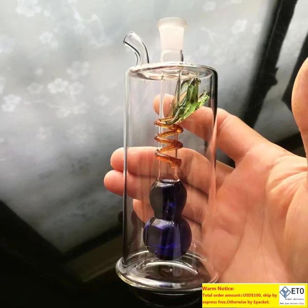 Gebogener Drahtkürbis aus Glas, Großhandel, Glasbongs, Zubehör, Wasserpfeife, Rauchen ZZ