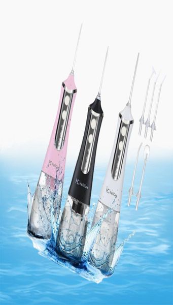 Irrigador oral elétrico dental água flosser dentes branqueamento 350ml tanque de água à prova dwaterproof água limpador de dentes picareta irrigador casa 22189379