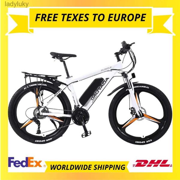 Fahrräder 1000W Motor 90KM elektrisches Mountainbike 48V 12,8Ah Elektrofahrrad Schneemobil 26 Zoll Reifen Ebike ElektrofahrradL240105