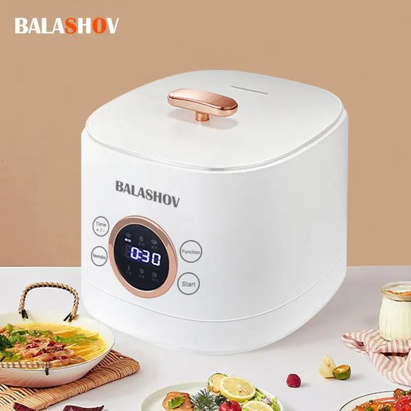 2L Smart Elektrischer Reiskocher Multifunktions-Haushalt Antihaft-Pfanne Mini-Kochmaschine Küche Schlafsaal Elektroherd 240104
