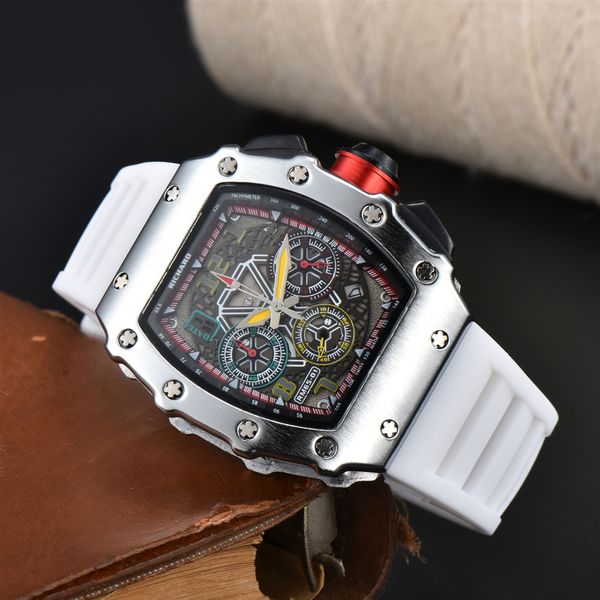 2023 Novo Richarx Millx RM65-01 Designer Movimento Relógios de Alta Qualidade Top Marca de Luxo Relógio Masculino Multi-Função Cronógrafo Relógio de Pulso Montre Relógios Frete Grátis