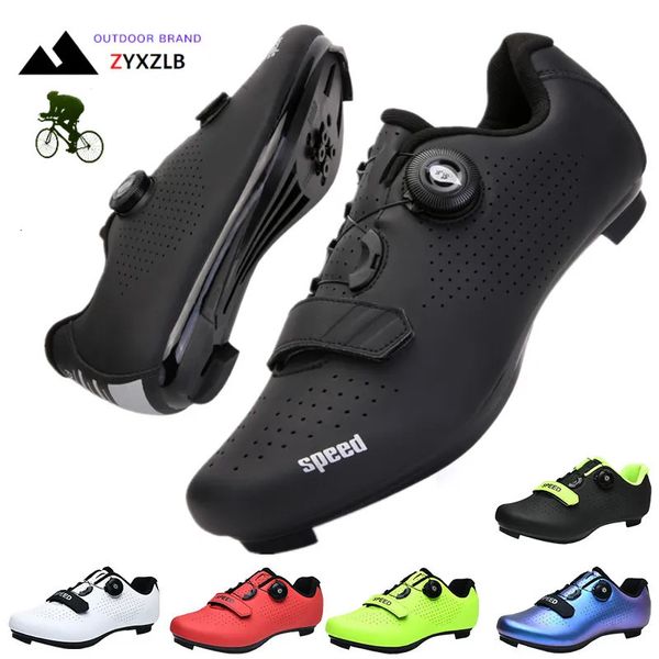 Scarpe da bicicletta da strada unisex Scarpe da ciclismo da uomo Sneaker da ciclismo Mtb Tacchetti per clitoride Dirt Bike Velocità Sport piatte da corsa Scarpe da donna per pedali Spd 240104