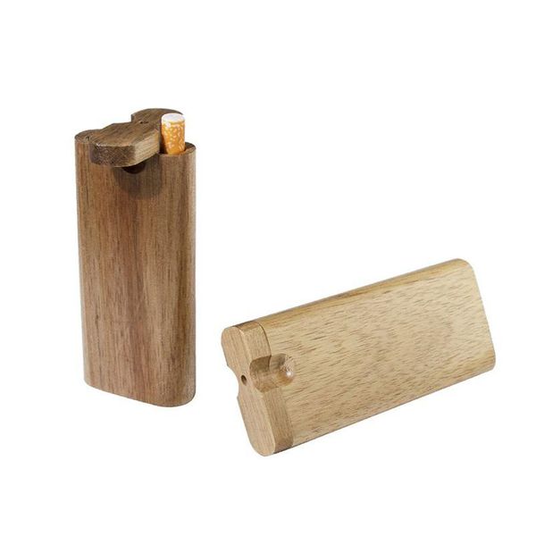 Portasigarette Portasigarette in legno Protezione ambientale portatile per esterni Scatola di immagazzinaggio del tabacco Accessori per fumatori domestici Drop Dhdc4