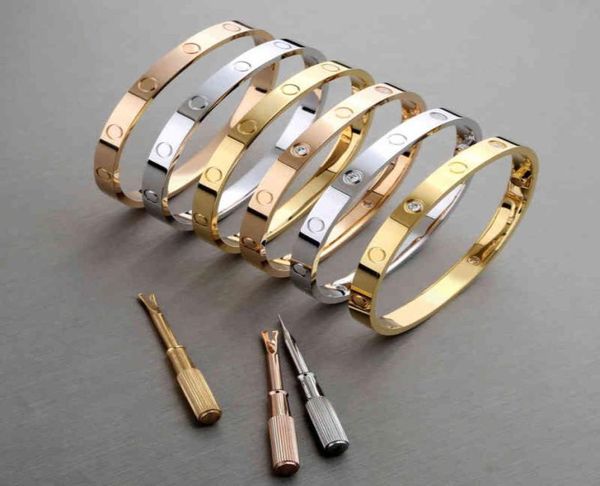 Pulseira de unhas pulseira pulseiras amor pulseira parafuso pulseiras braçadeira Pulsera Hombre Bracciali Pulseras Plata Bracciale Lusso Brazalete Designer JON054828162