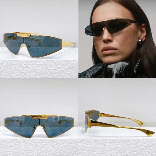 2024 Nuovo marchio di moda da donna Occhiali da sole VE6748 Aviator Horizon Sgh Occhiali da sole Montatura in metallo dorato Lenti grigie Ponte sul naso con logo Occhiali da donna vintage