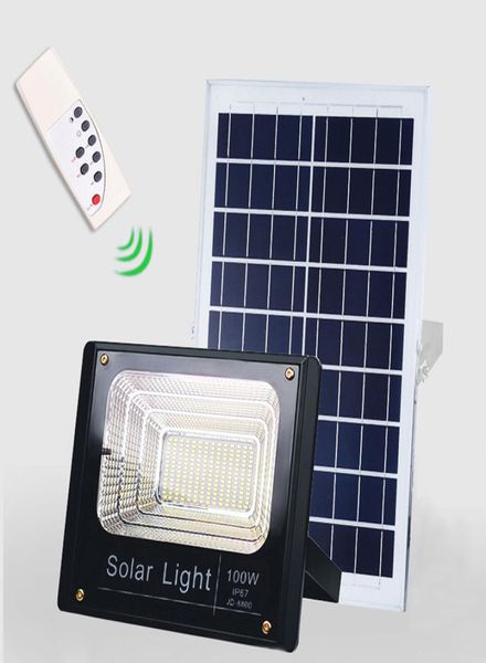 Holofote solar com lâmpada led 40w60w100w200w, super brilhante, à prova d'água, ip67, luz de rua com controle remoto 7991299