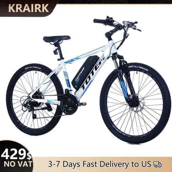 Fahrräder 350 W Elektrofahrrad 36 V 10,4 Ah abnehmbarer Akku 25 km/h Höchstgeschwindigkeit Elektrofahrrad 26 Zoll Reifen Herren MTB Mountain eBike für ErwachseneL240105