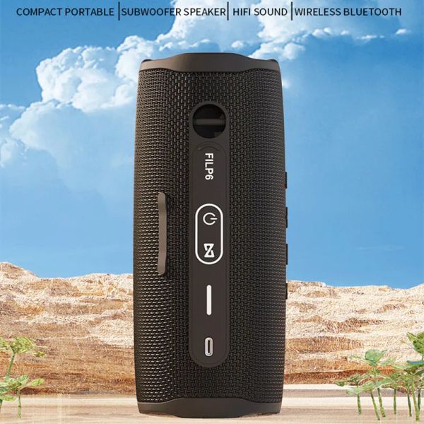 Flip6 Drahtloser Bluetooth-Lautsprecher für den Außenbereich, tragbar, wasserdicht, Musik-Player mit hoher Klangqualität, unterstützt AUX-Audio-Eingang, USB-Wiedergabe