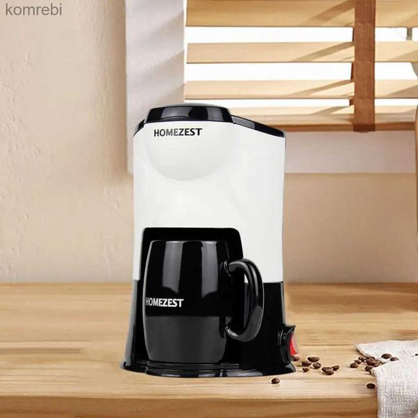 Kaffeemaschinen Mini-Einzeltassen-Kaffeemaschine mit 150-ml-Tassen-Tropfkaffeemaschine für CafeL240105