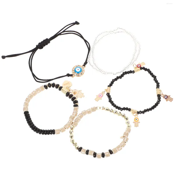 Charm-Armbänder, 6 Stück, Perlenarmband, Boho-Dekor, Mädchenschmuck, Bohemian-Stil, für Frauen, Geschenk, Dekorationen, Hand, Handgelenk, Reisen