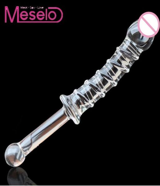 Nuovi vibratori di vetro per la femmina Dildo di cristallo Pene Giocattolo del sesso Gioco per adulti Donne Prodotti erotici Giocattoli Bdsm Masturbatore Dimensioni 2235 cm S6278630906