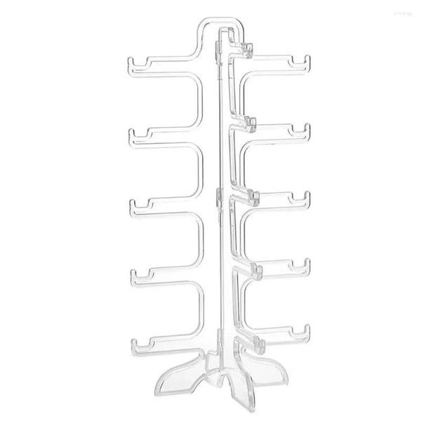 Sacos de jóias malotes claro 5 pares suporte de vidro óculos de sol titular rack exibição organizador óculos de sol quadro prateleira vitrine