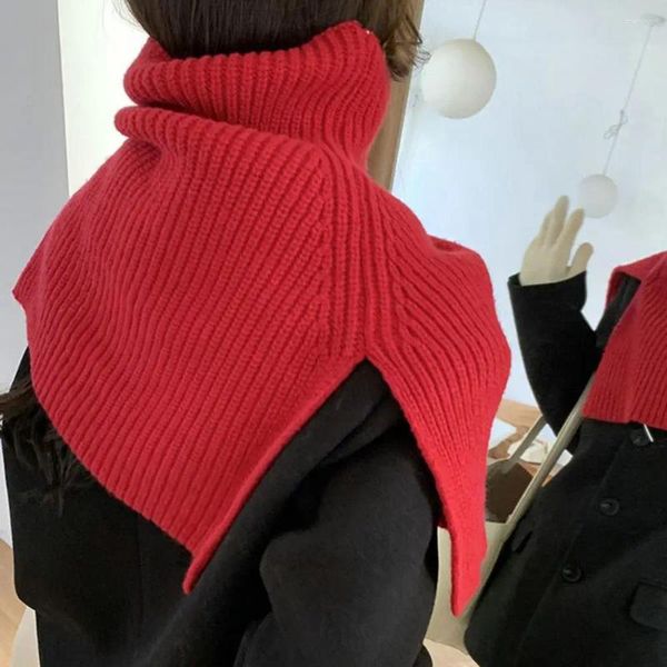 Шарфы шаль шарф уютная водолазка вязаная для женщин зимняя мода толстый теплый воротник аксессуар с высоким воротом верхняя одежда