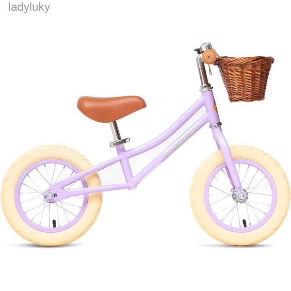 Biciclette 12Biciclette per bambiniBicicletta senza pedali per bambini per l'apprendimento precoce della forza delle gambe e del bilanciamento costanteSedile regolabile con telaio resistenteL240105