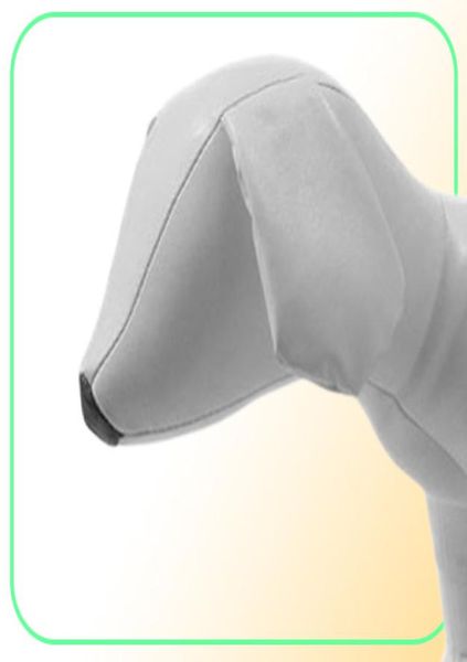 Bonito novo pvc couro cão torsos modelos de cão manequins de couro manequim preto branco posição de pé modelos cães brinquedo para animais de estimação 1set3008692