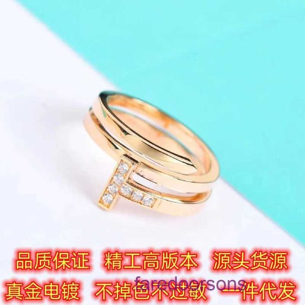 Tifannissm Anelli di design di alta qualità in vendita Seiko Edition S925 Pure Silver T Home Nuovi tre anelli avvolgenti in oro rosa 18 carati da donna con scatola originale