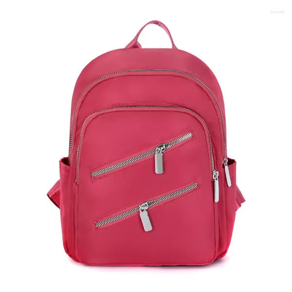 Mochilas escolares mochilas de viagem mochilas para mulheres homens pequenos estudantes universitários duráveis resistentes à água rosa