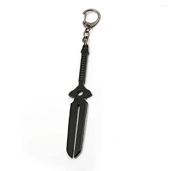 Schlüsselanhänger HSIC Anime Darker Than BLACK Schlüsselanhänger Metall Schwert Schlüsselanhänger Halter Personalisierbar Chaveiro Cosplay Geschenke HC12936