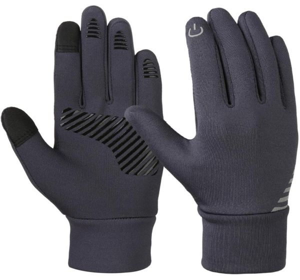 Vbiger crianças luvas de inverno antiderrapante tela toque luvas macias esportes ao ar livre quente com impressão reflexiva silicone strip9504862