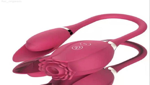 2022fororgasmOral Sex Klitoris Saugvibrator mit 10 Saugnäpfen und Leck Pussy Sucker Nippelstimulator Rose Toys für Frauen1560416