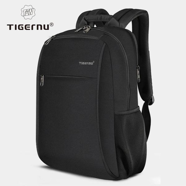 Tigernu Anti Fouling Moda Zaino per laptop da 15,6 pollici Uomo Materiale impermeabile con porta di ricarica USB 4.0A Borsa da viaggio Casual 240104