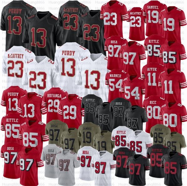 2024 New Brock Purdy Christian McCaffrey George Kittle Fußballtrikot Nick Bosa Deebo Samuel Warner Rice Joe Montana Talanoa Hufanga Aiyuk