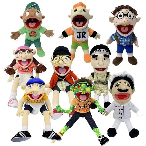 60 cm Jeffy Puppet Doll Jeffy Hand Puppet Sml Jeffy Puppet Family Real Jeffy Zombie Boy Burattino a mano Peluche Peluche Feebee Puppet 240105